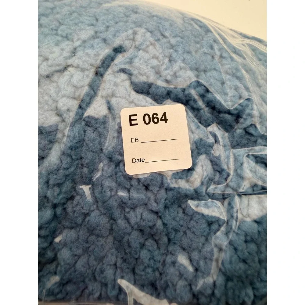 Disney Stitch Sherpa Fleece Hooded One Piece Pajamas Union Suit Blue Small E064 - Picture 10 of 10